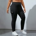 thumbnail image 5 of Women's Wide Waistband Flare Leg Yoga Pants - Nylon/Spandex, S-XXL, High Waist, Solid Color, Activewear, 5 of 5
