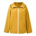 thumbnail image 6 of Kureaily Girls Solid Rain Jacket For Kids Outdoor Outerwear All Weather Coat Easy On/Off De ,kids waterproof zip up jacketSize 11-12 Years ,Yellow, 6 of 6