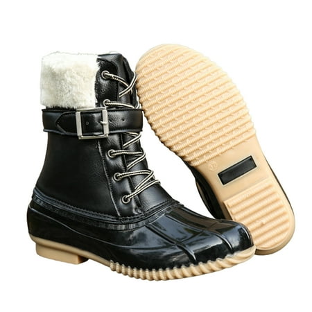 

Vokewalm Women s Snow Boots - Winter Waterproof Fur Lined Shoes | Warm Anti-Slip Plush Boot for Outdoor