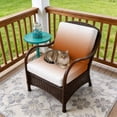 thumbnail image 4 of Outdoor Patio Cushion Covers 4 Pack Orange Ombre Patio Chair Cushion Covers with Ties and Zipper Fall Orange Farmhouse Waterproof Outdoor Seat Cushion Covers for Patio Furniture 22"x20", 4 of 9