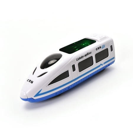 Beautiful 3D Lightning Electric Train Toy for Kids with Music, goes Around and Changes Directions on Contact