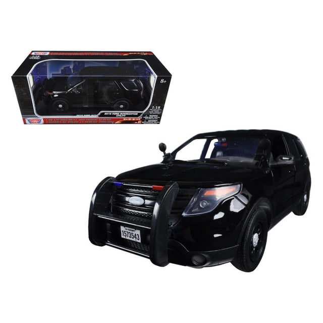 2015 Ford PI Intercepteur Utilitaire Service Spécial Voiture de Police Noire Modèle de Voiture Moulée sous Pression 1/18 par Motormax