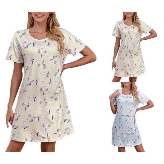 ssuyfkrb Pajamas for Women,Women Nightgowns,Breathable,Moisture Wicking,Breathable,Yellow,2XL