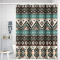 thumbnail image 4 of Abstract Boho Pattern Shower Curtains Colorful Geometry Wave Vintage Style Bathroom Decor Waterproof Polyester Fabric 72x72 Inch Shower Curtains Sets with Hooks, 4 of 6