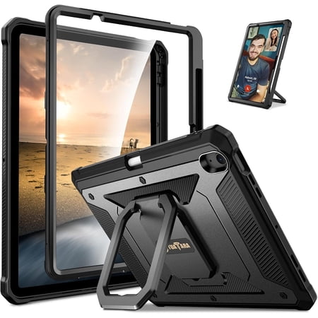 Case for iPad Air 11-inch M2 (2024) 360 Degree Rotating Grip Stand Rugged Cover