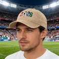 thumbnail image 2 of Soccer Hat, USA CAN MEX 2026 Merchandise, Breathable Cotton Adjustable Hat, Printed Baseball Cap for Football Fans Match Day Wear, 2 of 6