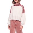 thumbnail image 1 of Free People Womens At the Lodge Pullover Sweater, Off-White, X-Small, 1 of 3