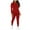 Red, variant on Yoga Sets for Women 2 Piece Fashion Women Yoga Set Solid Sportswear Suit 2PC Tracksuit Long Sleeve Sets