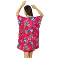 thumbnail image 6 of Bimba Womens Short Cotton Floral Kaftan Pink Caftan Coverup Sleep Wear Clothing, 6 of 6