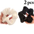 thumbnail image 2 of Chouchou pour Femmes Mode 2 Pcs Élastique Couleur Unie Chouchou Bobble Cordes à Cheveux, 2 of 10