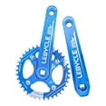 thumbnail image 2 of Bielas de bicicleta de montaña 170 mm 104BCD Bielas cónicas cuadradas CNC Aleación de aluminio para Bielas Azul 38T Cola Platos y bielas de bicicleta de montaña, 2 of 5