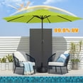 thumbnail image 2 of 6.6ft/7.5ft/9ft/10ft Replacement Umbrella Cover, 6 Ribs 8 Ribs Outdoor Market Table Patio Umbrella Canopy Cover Replacement UV Protective Cloth(Grass Green,10FT(6-Ribs)), 2 of 8