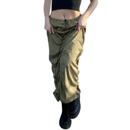 

KI-8jcuD Pajamas Pants Women 2023 Summer New Pig Nose Button Adjustable Pleated Half Length Dress Women Spicy Girls Low Waist Knee Woven Skirt Elastic Waist Dress Pants For Women Business Casual Tan
