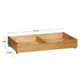 thumbnail image 6 of MUSEHOMEINC Solid Wood Underbed Storage Trundle Organizer, Queen/King, 6 of 7