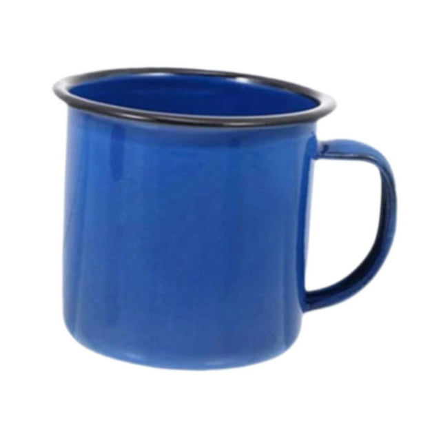 Taza de café esmaltada, taza de té, taza de agua creativa fácil de limpiar, Taza de leche, taza para beber para el hogar, escritorio, cocina, Azul