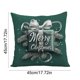 thumbnail image 3 of CaiYueKe Christmas Pillow Cover Holiday Decorations, Festive Sofa Cushion Cover with Christmas Wreath Gift Box Design, Green Christmas Themed Pillowcase for Living Room Office Decor, 3 of 7