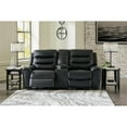 thumbnail image 7 of Signature Design by Ashley Warlin Faux Leather Power Reclining Loveseat in Black, 7 of 7