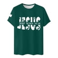 thumbnail image 5 of Christian T Shirts for Men 2026 Summer Casual Short Sleeve Crewneck Jesus The Way The Truth The Life Graphic Tees, 5 of 5