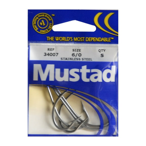 Mustad O'Shaugnessy Hook - 6/0 (Stainless Steel)