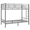 Grey, variant on GZXS Bunk Bed Twin Over Twin Size,Metal Bed Frame with Side Ladder and Safety Guardrail,Space Saving, Black