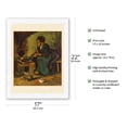 thumbnail image 2 of Peasant Woman Cooking by a Fireplace - From an Original Color Painting by Vincent Van Gogh c.1885 - Japanese Unryu Rice Paper Art Print (Unframed) 17 x 22 in, 2 of 4