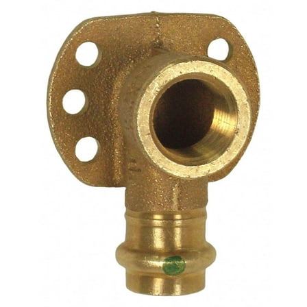 Viega ProPress 1/2" Press Drop Elbow with Mounting Plate in Bronze - 79190