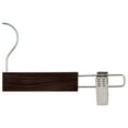 thumbnail image 3 of Simplify 2-Pack Mahogany Wood Skirt and Pants Hangers, Adult Size, 3 of 5