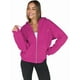 thumbnail image 2 of Sudaderas con Capucha y Cremallera para Mujer, Sudaderas Extragrandes, Conjuntos de Moda Escolar para Otoño, Chaquetas Informales, Ropa de Invierno Rosa Brillante XXL, 2 of 9