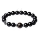 thumbnail image 1 of Pulsera de abalorios de obsidiana de 10 mm con detalles de sándalo para hombre, 1 of 2