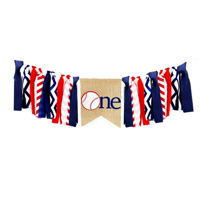 Party Banner Decorative Baseball Theme Hanging Banner Burlap Banner for Birthday