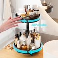 thumbnail image 4 of Organisateur de Maquillage Rotatif à 360°, Organisateur de Soins de la Peau Multifonction à 2 Niveaux, Grand Plateau de Rangement pour Parfums, Lotions de Soins de la Peau, Rouges à Lèvres (L), 4 of 7