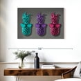thumbnail image 3 of Elephant Stock Three Trendy Pineapples Wall Art - Horizontal Canvas Wall Art - Living Room Wall Decor - Humor Canvas - Turquoise And Gray Decor - 36" x 24", 3 of 8