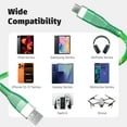 thumbnail image 5 of 3ft USB-A to USB-C Cable-Braided Charging & Data Transfer,2 pack Green, 5 of 7