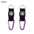 thumbnail image 3 of Uxcell Compass Keychain Belt Clip Camping Explorer Party Favors Purple Black 2 Pack, 3 of 6