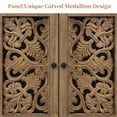 thumbnail image 3 of HLR 31.5"W Mid Century Rounded Corners Sideboards Buffets Cabinet with 2 Doors Storage for Kitchen Dining, Brown, 3 of 12