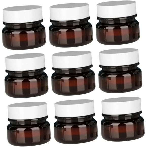 FYBTO 16pcs Brown Cream Bottle Glass Jars with Lids Cosmetic Jars Butter Creami Lotion Cream Jars with Lids Small Jars Moisturizer Dispenser The Pet Container Skin Care Travel-0621