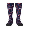 thumbnail image 1 of Xecao Winter Sports Fun Pattern Pattern Adult Stockings with Color-Block Design and 3D Print, Breathable Comfortable Hosiery for Daily Wear and Sports, 1 of 6