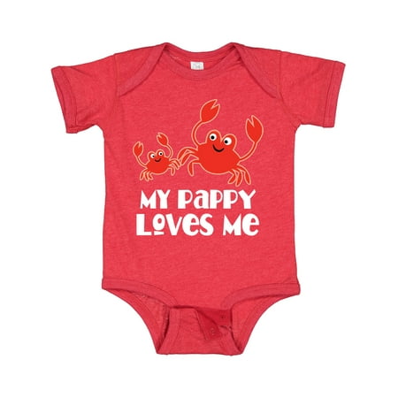 

Inktastic My Pappy Loves Me Grandchild Beach Crab Gift Baby Boy Bodysuit