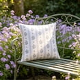 thumbnail image 2 of 18x18 Inch Decorative Throw Pillow with Insert, Floral and Striped Pattern Accent Pillow for Couch Bed, Cozy Home Decor, Perfect Gift for Living Room and New Home, 2 of 6