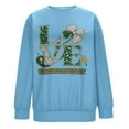 thumbnail image 4 of Fewfanhot Women's Clothing St Patricks Day Sweatshirt Women Long Sleeve Leopard Shamrock St. patricks Shirts Tees, 4 of 9