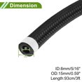 thumbnail image 5 of Unique Bargains Universal 3ft 5/16"ID 0.59"OD Fuel Line Hose Vacuum Hose Automotive Fuel Hose NBR Rubber,Nylon Braided 1 Pcs, 5 of 7