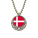 thumbnail image 1 of Dinamarca bandera nacional Europa país Colgante Estrella Collar Luna Cadena Joyas Unbranded M, 1 of 3