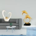 thumbnail image 2 of Figura de escritorio,Escultura de corazón para escritorio,oficina,decoración del hogar,Figura de delfín,Colección de adornos de escritorio con figuras de delfines,Estatua decorativa moderna, 2 of 8