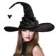 thumbnail image 2 of 3 Pcs Halloween Witch Hats Black Spider Bat Witch Hat Large Ruched Hats Women Costume Accessory for Halloween Cosplay Party, 2 of 4