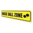 thumbnail image 4 of Bocce Ball Zone Sign, Custom Pallino Jack & Ball Yard Game Winner Sign, Man Cave Game Room Dorm Aluminum Decor - 4x18 inches, 4 of 4