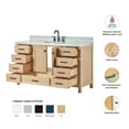 thumbnail image 3 of Ariel Cambridge 61 Inch Single Oval Sink Bathroom Vanity With Italian Carrara Marble Countertop 1.5 Inch Edge In Oak, 3 of 10
