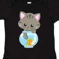 thumbnail image 4 of Inktastic Cute Cat, Little Cat, Kitty, Kitten, Fish Bowl Girls Baby Bodysuit, 4 of 5