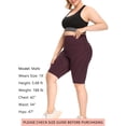 thumbnail image 5 of As Rose Rich Women Biker Short High Waist Workout Shorts 3 Pockets, L, 5 of 9
