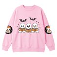 thumbnail image 3 of Kiijoy Halloween Girls Sweatshirt Casual Graphic Long Sleeve Pullover, Pink, Sizes 3-4T, 3 of 3
