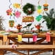 thumbnail image 2 of Flor Tropical Palma Flamenco Decoración Papel Tropical Playa Fiesta de cumpleaños Suministros, 2 of 5
